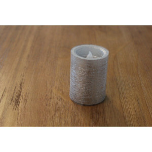 SILVER PAINTED LED WAX CANDLE YM12