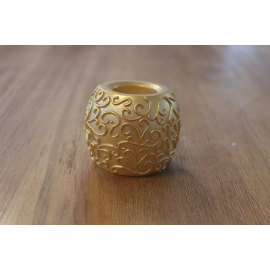 GOLD PAINTED LED WAX CANDLE YM16