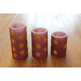 STAR PAINTED SURFACE LED WAX CANDLE YT12