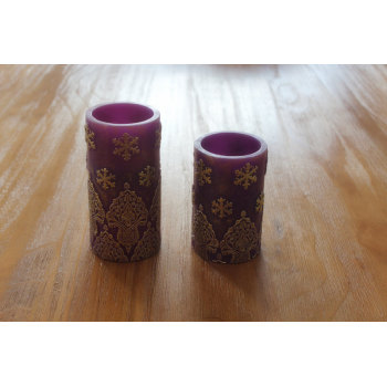 BAROCO STYLE PAINTED SURFACE LED WAX CANDLE YT17