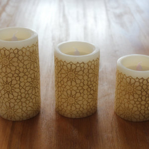 PAINTED SURFACE LED WAX CANDLE YT18