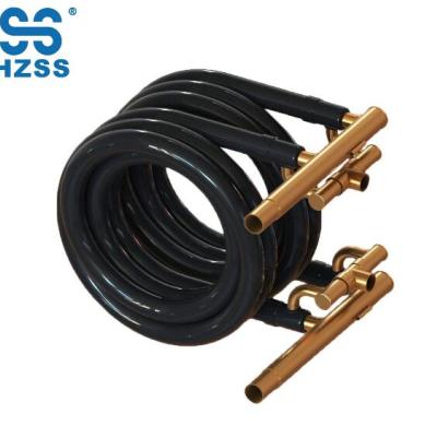 Hangzhou double systems coaxial coil stainless steel and copper pipe heat exchanger for air conditionner and evaporator