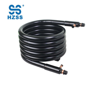 HZSS high performance manufacture double pipe tube in tube copper heat exchanger for ice machine