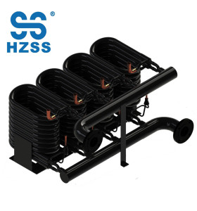48 HP heating heat pump high performance eight systems tube in tube copper heat exchanger