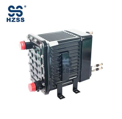 Plastic steel shell and pipe heat exchanger copper inner core