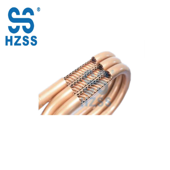 HZSS double wall condenser coil coaxial heat exchanger copper tube