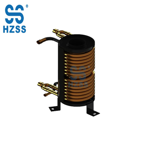 HZSS R&D spiral copper tube coil-in-shell heat exchanger