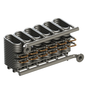 Supercritical CO2 heat pump heat exchanger