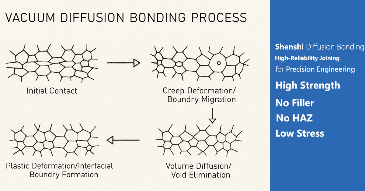 Vacuum diffusion bonding process diagram