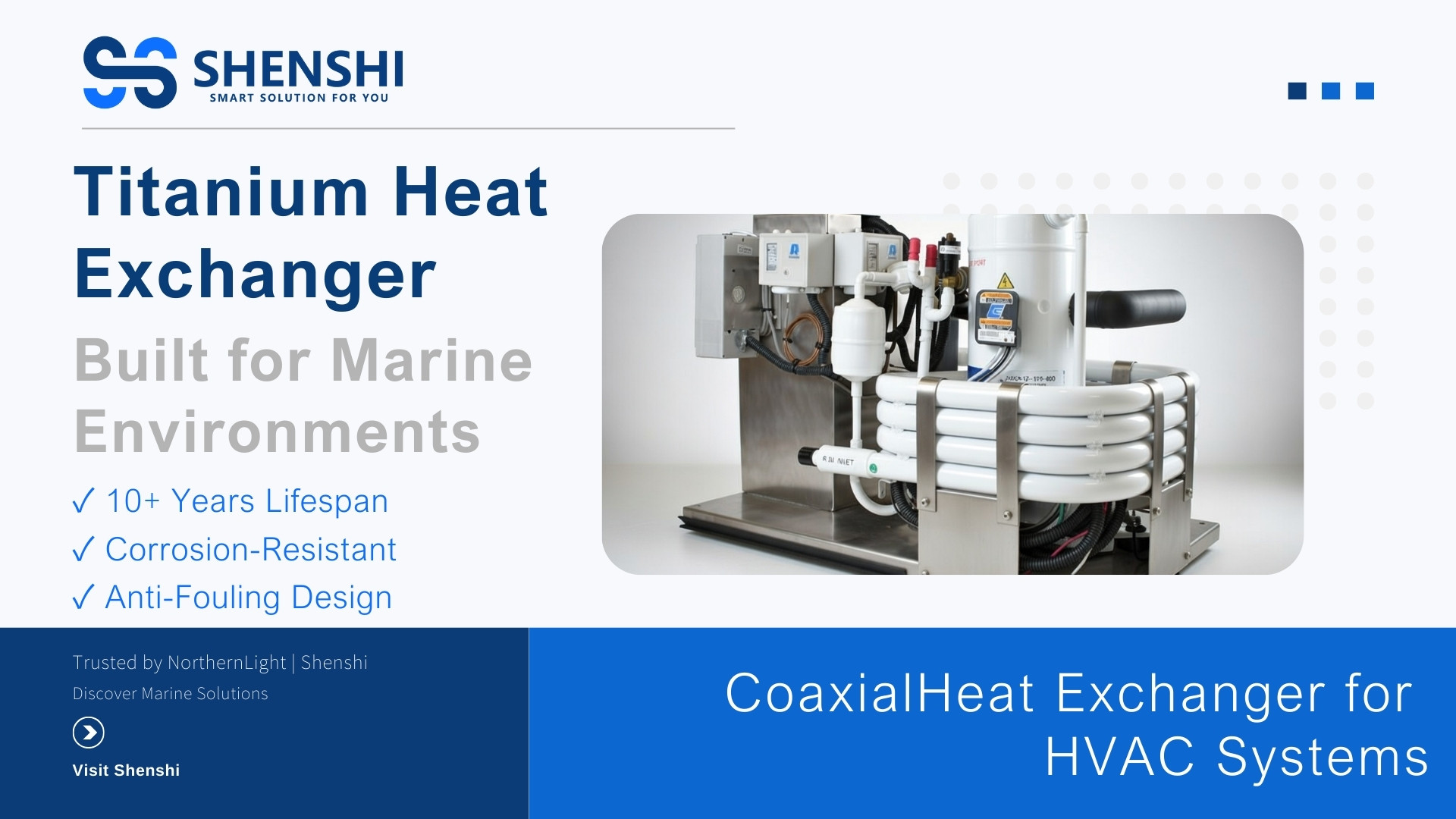 Corrosion damage on standard marine heat exchanger