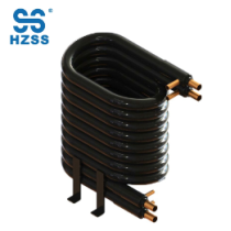 Zhejiang double systems copper tube in tube coaxial water purifier evaporator heat punp heat exchanger
