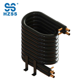 Zhejiang double systems copper tube in tube coaxial water purifier evaporator heat punp heat exchanger