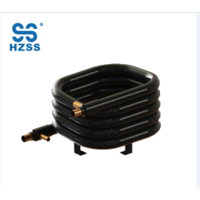 Jednoduchý systém HZSS s dvojitou měděnou trubkou z nerezové oceli v trubkovém koaxiálním výměníku tepla tepelného čerpadla voda-vzduch