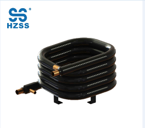 HZSSシングルシステム二重銅ステンレス鋼管パイプパイプ同軸水対空気ヒートポンプ熱交換器