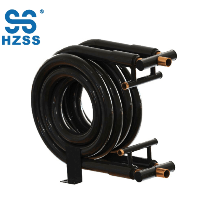 China high performance manufacture heat exchanger double pipe tube in tube copper stainless steel coaxial coil heat pump exchanger