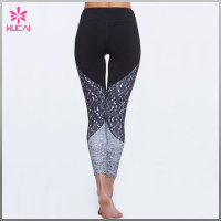 Wholesale Polyester Spandex Yoga Wear Leggings Custom Printed Gym Pants Woman