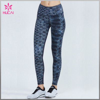 Wholesale Polyester Spandex Yoga Wear Mesh Sublimation Fitness Pants Woman