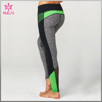 Wholesale Nylon Spandex Gym Tights Leggings Slim Fit Custom Mesh Yoga Clothes Women