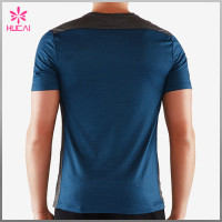 OEM Polyester Spandex Slim Fit T Shirts Custom Gym Clothes Men Bodybuilding