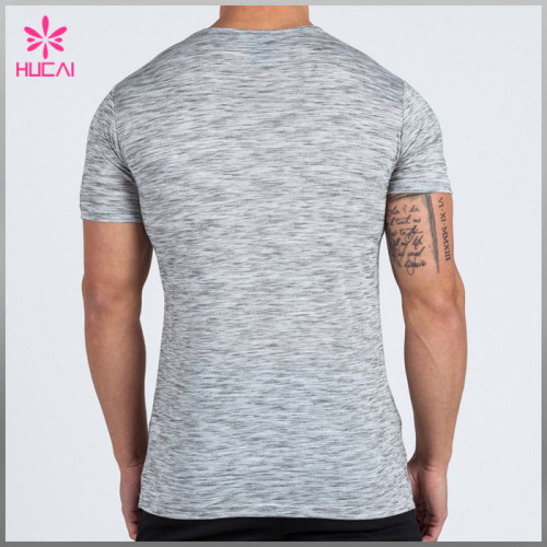 Wholesale Polyester Spandex T Shirts Custom Dry Fit Fitness Clothes Men Running