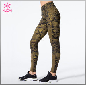 Wholesale Nylon Spandex Sublimation Workout Leggings Custom Women Sports Wear
