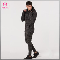 Wholesale Muscle Fit Cotton Polyester Custom Mens Camo Sports Hoodie Manufacturer