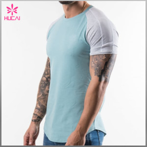 Wholesale stretchy Running Clothing Mens Slim Fit Fitness T Shirt