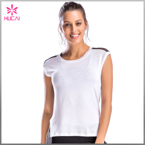 High Quality Gym Shirt Fitness Clothing Mesh Back Yoga Tank Top For Women