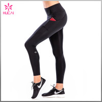 Custom Gym Tights Full Length Slim Fit Compression Leggings With Pockets