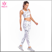 Custom Polyester Spandex Yoga Wear Quick Dry Women Sublimation Crop Tops