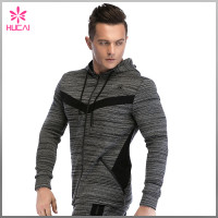 Wholesale Double Faced Sports Clothing Slim Fit Gym Hoodies For Men