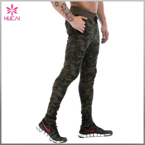 Wholesale Full Length Taper Sweatpants Mens Camo Jogger Pants Outfit