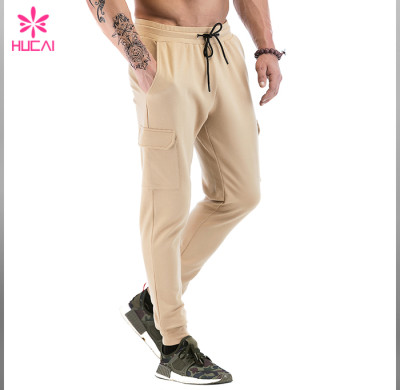 Custom Streetwear Mens Jogger Blank Track Sweat Pants With Side Pocket