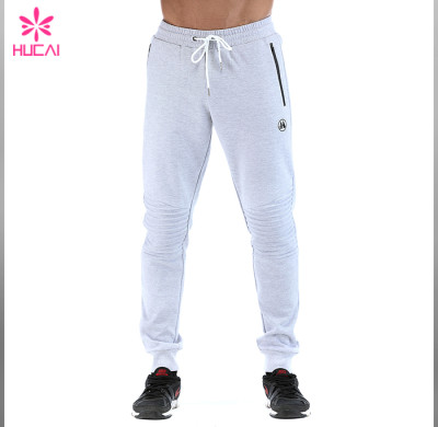 Custom Jogger Sweatpants Men Fleece Track Pants With Side Pocket