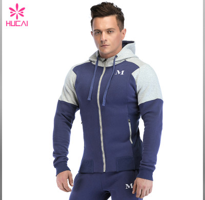 Custom Sweatshirt Cotton Polyester Mens Muscle Fit Gym Hoodie Cheap
