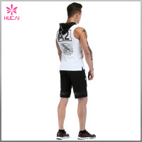 Custom Gym Clothing Mens Sleeveless Hooded Tank Top Bodybuilding