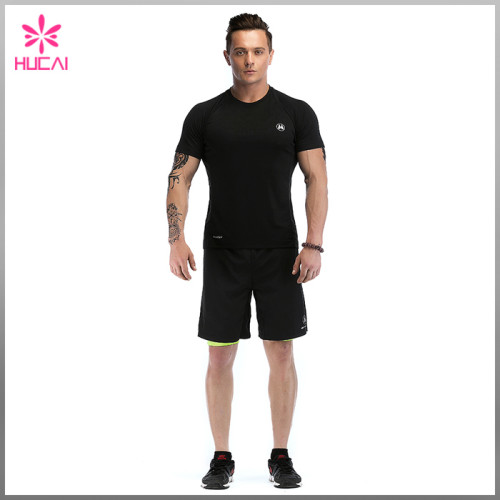 Wholesale Dry Fit Workout Clothing Muscle Fit Gym Tee Shirts Mens