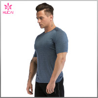 Wholesale Men Gym Apparel Short Sleeve Mesh Back Running Shirts Dry Fit