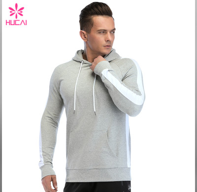 Wholesale Slim Fit Mens Hooded Sweatshirts Custom Design With Zipper