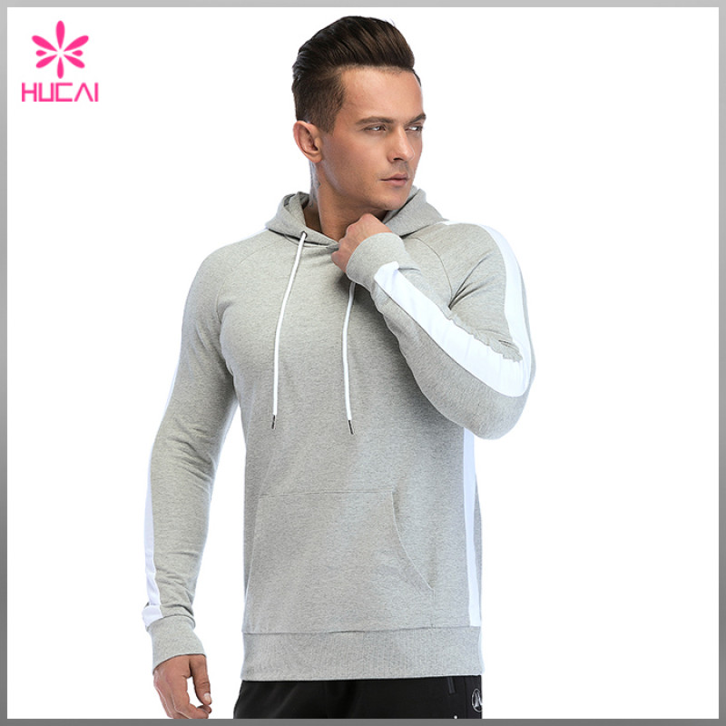 Wholesale Slim Fit Mens Hooded Sweatshirts Custom Design With Zipper