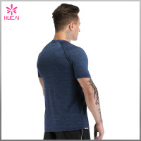 OEM Polyester Spandex Men Plain Slim Fit Atheletic T Shirts Bulk Wholesale