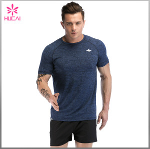OEM Polyester Spandex Men Plain Slim Fit Atheletic T Shirts Bulk Wholesale