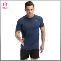 OEM Polyester Spandex Men Plain Slim Fit Atheletic T Shirts Bulk Wholesale