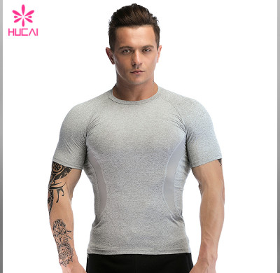 OEM Mesh Insert Raglan Sleeve Dry Fit Muscle T Shirts Mens Wholesale