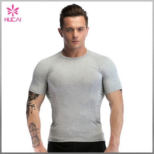 OEM Mesh Insert Raglan Sleeve Dry Fit Muscle T Shirts Mens Wholesale