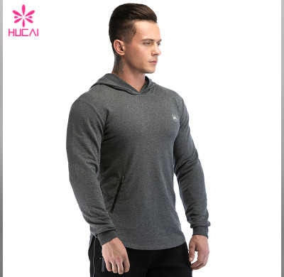 Wholesale Training Apparel Mens Hooded French Terry Bodybuilding Gym Sweatshirts