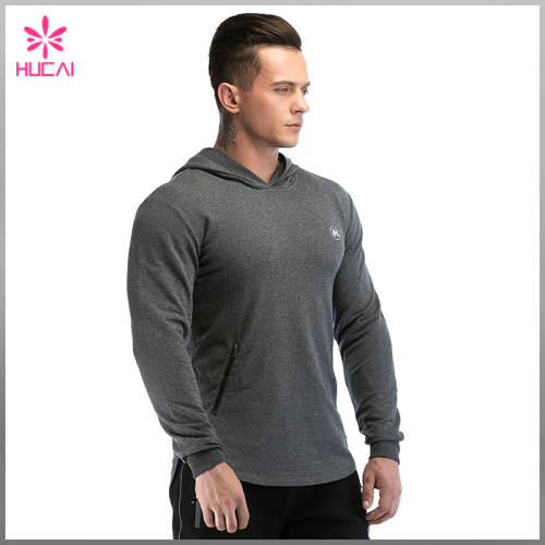 Wholesale Training Apparel Mens Hooded French Terry Bodybuilding Gym Sweatshirts