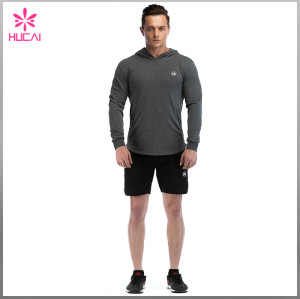 Wholesale Training Apparel Mens Hooded French Terry Bodybuilding Gym Sweatshirts