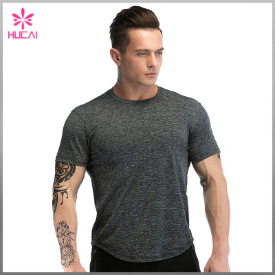 Custom Slim Fit Workout Apparel Mens Round Bottom Running T Shirts