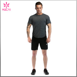 Custom Slim Fit Workout Apparel Mens Round Bottom Running T Shirts